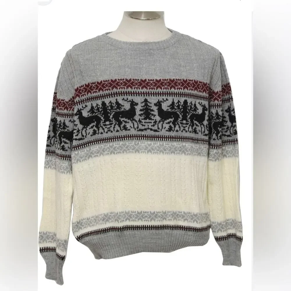 K. P. Knitwear 80’s Vintage Ski Lodge Christmas Sweater Size Small - Picture 2 of 9